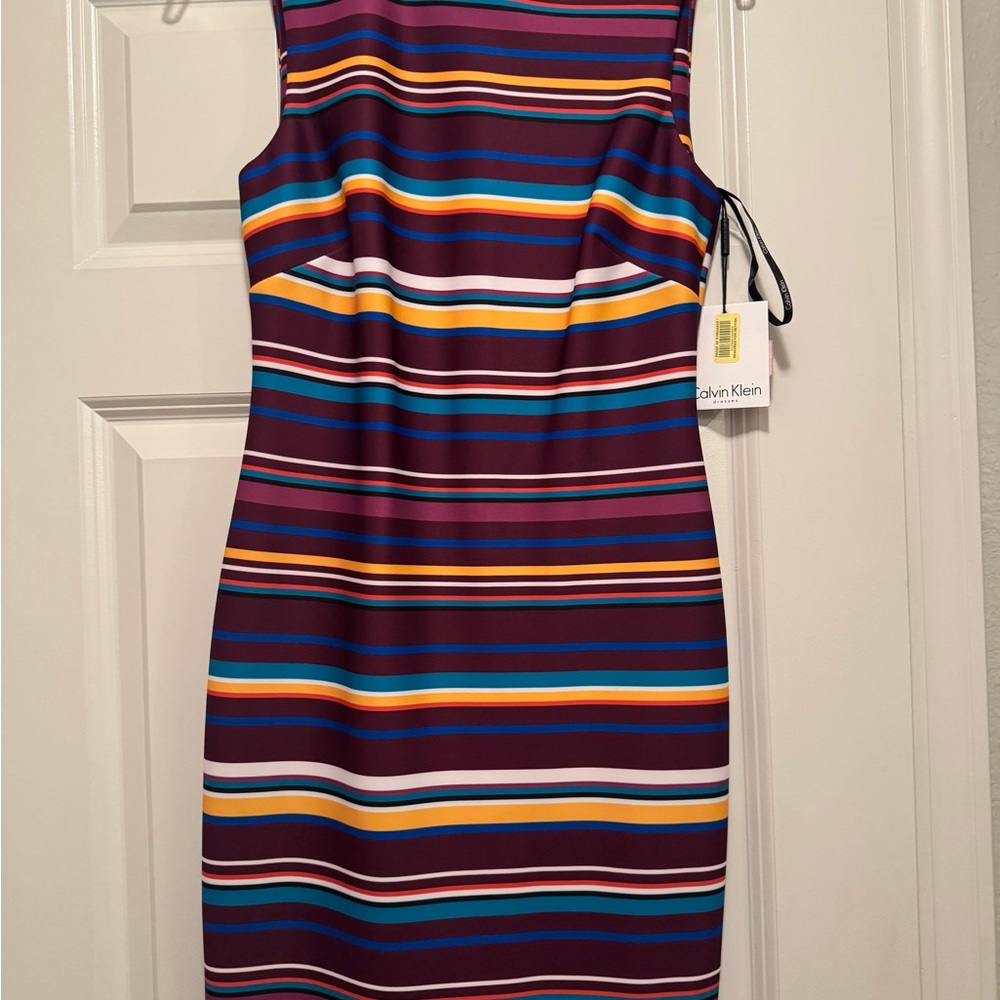 Calvin Klein Multicolor Striped Dress